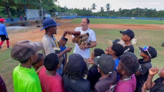 A Granville freshman is collecting donated baseball gloves and sending them to kids in the Dominican Republic who can't afford proper gear.