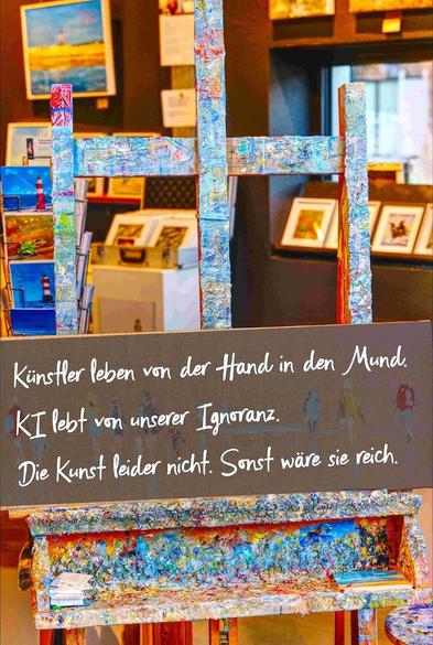 Kunst leidet unter KI. Aufnahme vei Robbe und Berking auf der Winterwerft