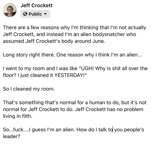 I used to think our planet had never been visited by ETs, but now I see I was wrong