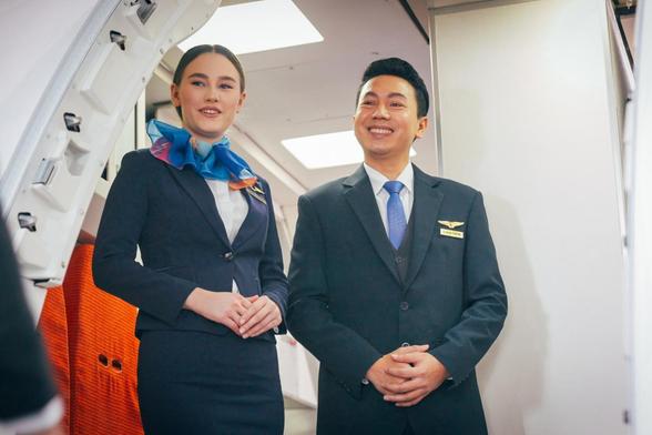 Dos tripulantes de cabina. (Getty Images)