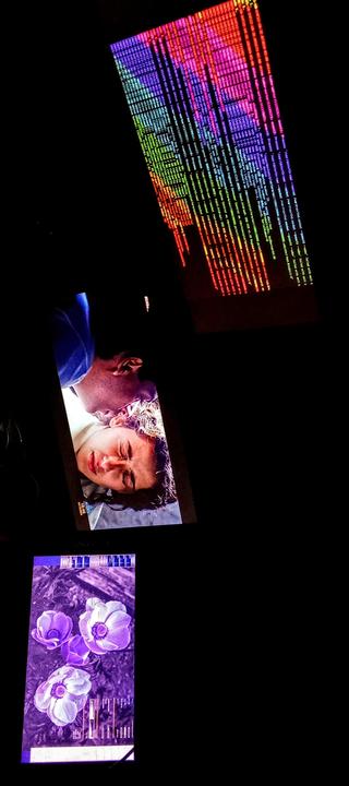 This photograph composed in absolute darkness takes 707kB from a 4.7 MPixel camera sensor. The device used is loaded with about 10 photographs per day.
A photo shot in full light will take much more space of course. 

Now multiply all this devices with twelve. 

On display at three IPS LED  screens