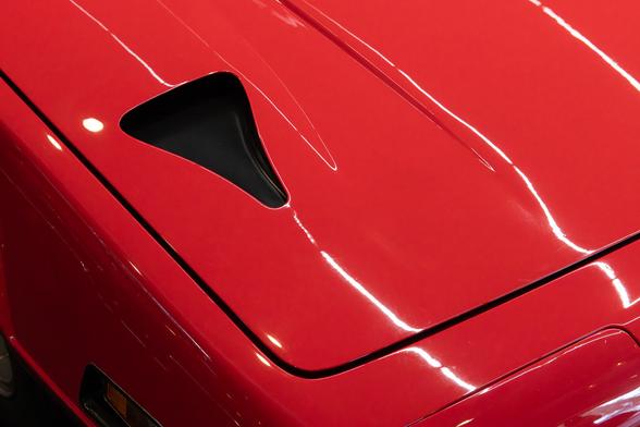 NACA duct on a red hood.