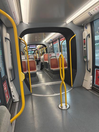 Interior of tram.