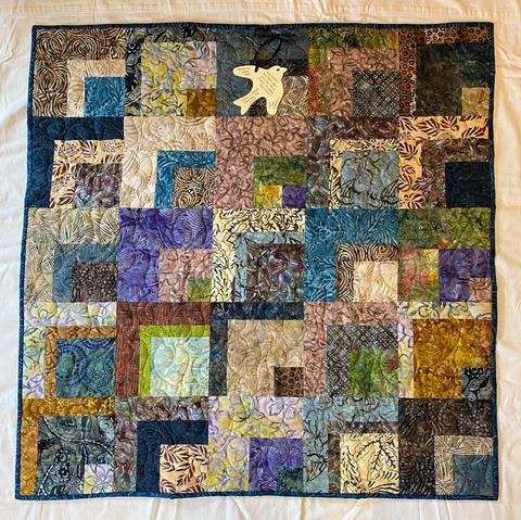 Colorful quilt with angles