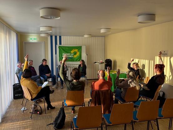 GRÜNE Ortsverband Rhein-Selz Mitgliederversammlung und Wahl neuer Vorstand. Foto Credit: Thomas Spanier.