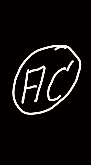 Kritzelbild weiß auf schwarz: Kreis mit AC beschriftet.