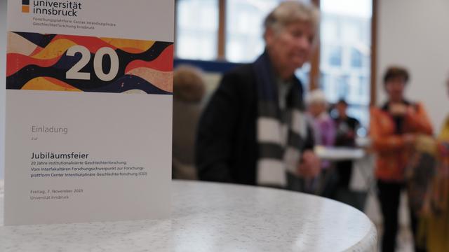 Einladungskarte: 20 Jahre institutionalisierte Geschlechterforschung an der Universität Innsrbuck