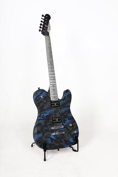 Legouet guitar Camo Blue model.