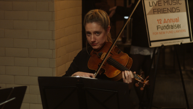 Isabel Hagen playing viola in On A String