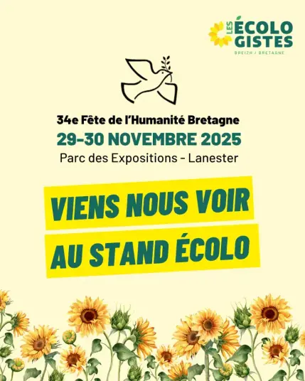 26-30 NOVEMBRE 2025
VIENS NOUS VOIR
AU STAND ECOLO