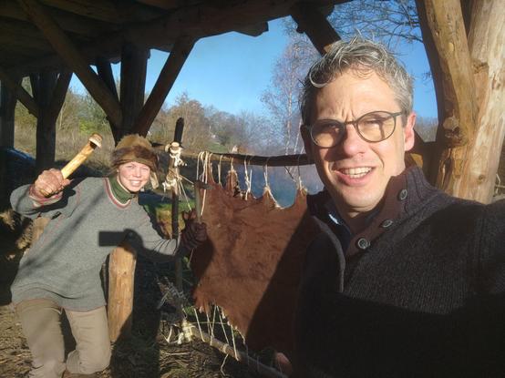 Karin en ik voor de huid