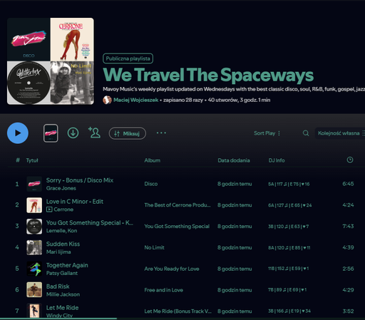 We Travel The Spaceways playlist screengrab