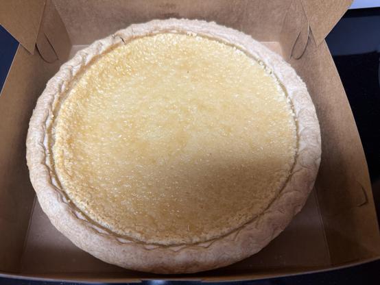 A picture of a buttermilk pie.