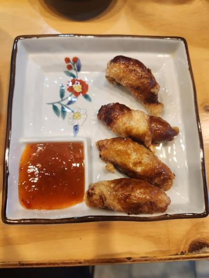 Chicken skin dumplings