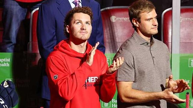 Matthew Tkachuk is skating again, but no set return date for Florida Panthers star