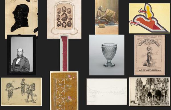 Montage of museum items posted by this account