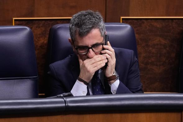 Félix Bolaños, durante la sesión de control al Gobierno de este miércoles en el Congreso.