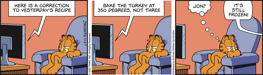 Garfield by Jim Davis for November 27, 2025   #comics #webcomic #cat #garfield