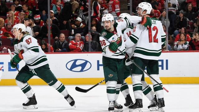 Kaprizov scores in overtime as the Wild beat the Blackhawks 4-3 for their 6th straight win