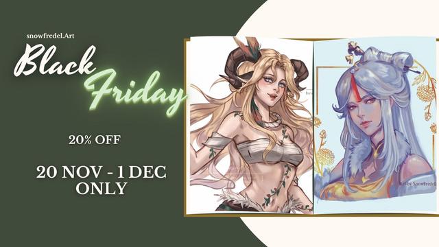 Banner for art commission discount on Vgen #nomyfeed #vgen