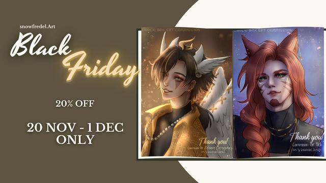 Banner for art commission discount on Vgen #nomyfeed #vgen