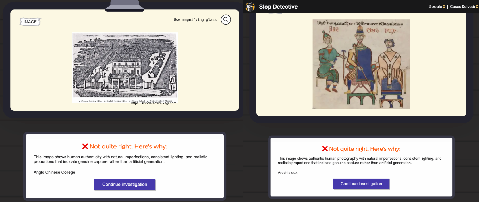 Kagi slop detective advice for a thousand year old tapestry: "This image shows authentic human photography with natural imperfections, consistent lighting, and realistic proportions that indicate genuine capture rather than artificial generation."