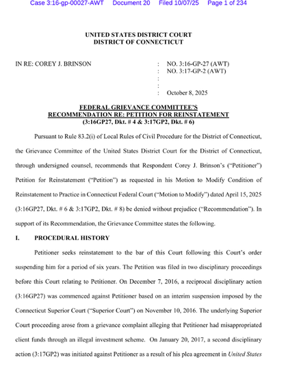 Caption and first page of In re Brinson, which is available at the link: https://www.linkedin.com/posts/davidkluft_brinson-activity-7399794259681243138-_xJW?utm_source=share&utm_medium=member_desktop&rcm=ACoAAAN_UBcBPBM_ohh5PF4QzCD5EXWYFgCyHwQ