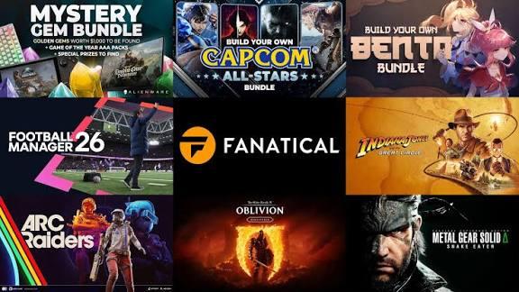 Fanatical banner
Mystery gem bundle
Build your Capcom bundle
Build your bento bundle 
Football manager 26
Indiana Jones and the great circle 
Arc raiders 
 oblivion
Metal gear solid delta