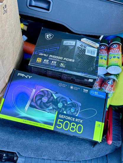 Nvisia RTX 5080 graphics card + MSI 1000W PC power supply