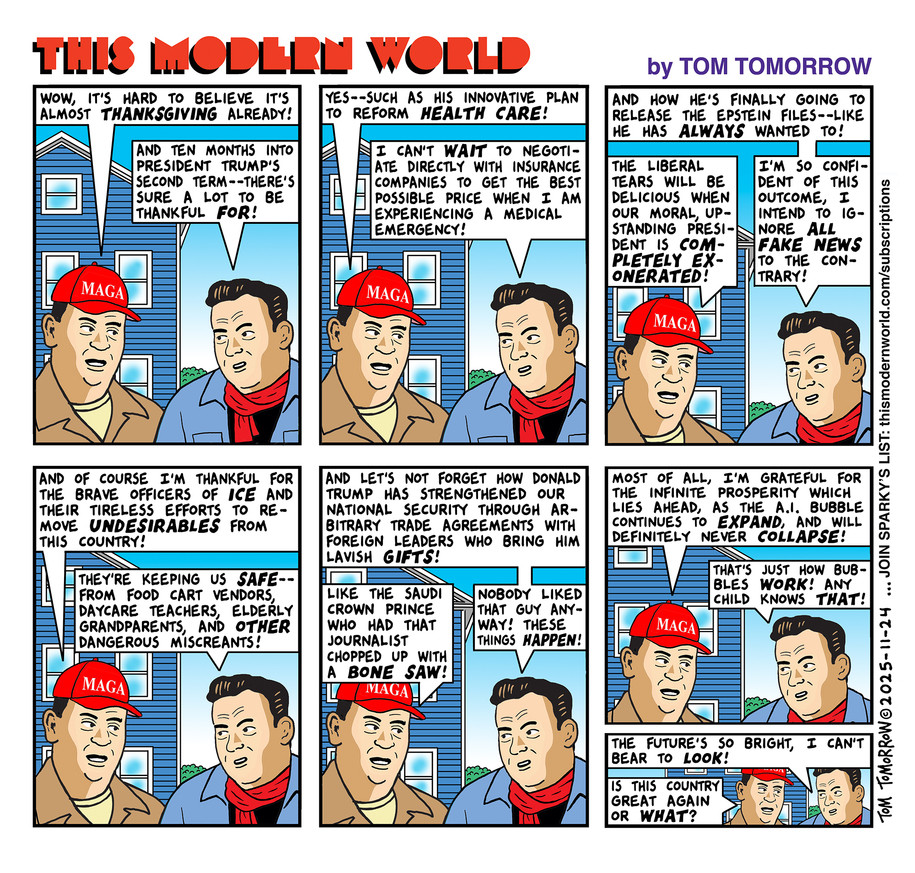 Comic of two MAGA making excuses for all the recent setbacks to their cause