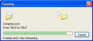 A progressbar showing the progress until the next congress. It's currently at 92.0%