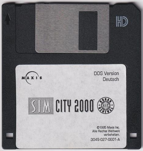 Die deutsche Diskette vom SimCity 2000 Urban Renewal Kit