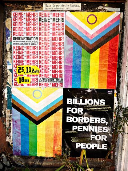 Quelques affiches et autocollants du moment sur les murs de Berlin