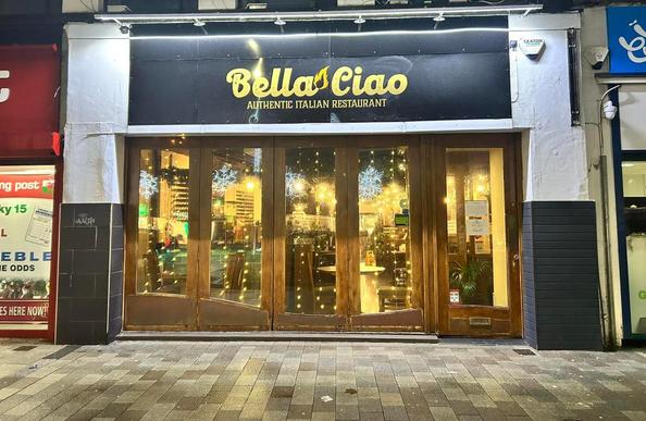 Exterior of Bella Ciao’s new Swansea location, opening 2 December in the former Madeira Restaurante site.