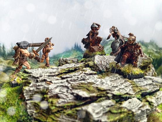 A brutal battle takes place in the rain on the lands of Cundria.