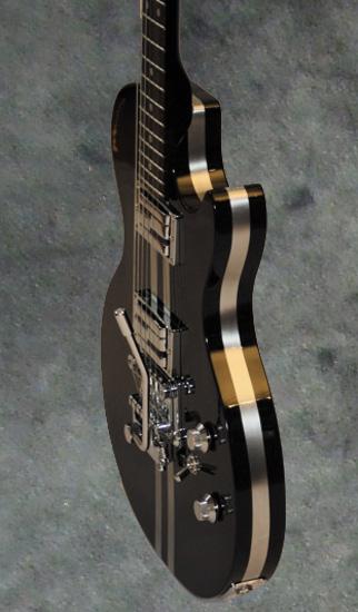 Meloduende guitar, Hunter model. Side view.