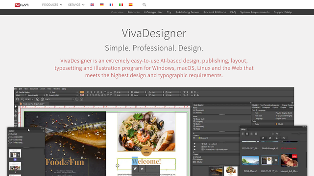 VivaDesigner se define como "basado en IA".