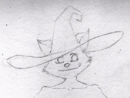 anthro / furry cat with wizard hat