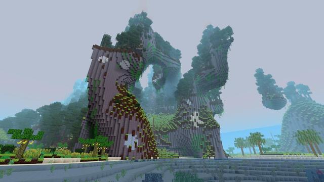 Eine Urwaldwelt in Luanti.