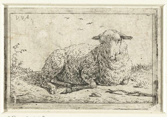 Liggend schaap, Adriaen van de Velde, 1653 - 1672