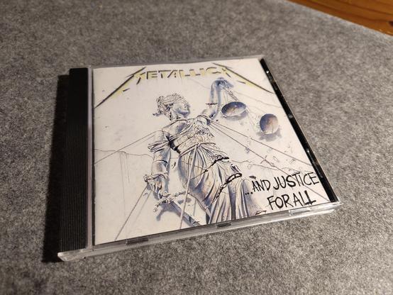 Photo of the CD album of Metallica's '...And Justice For All Album'.