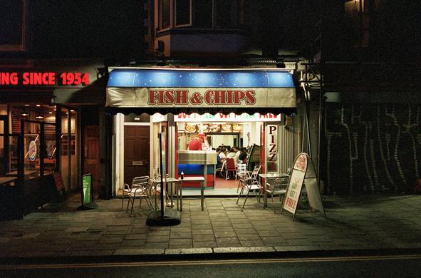 Fish and chips à Brighton