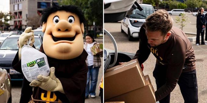 Rehabbing Jason Adam helped with Padres' Thanksgiving turkey distribution