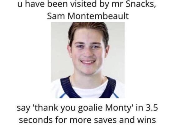 Thank You Goalie Monty