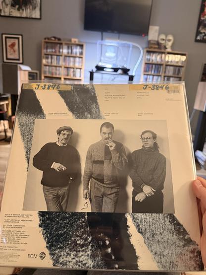 Back of the jacket of John Abercrombie - Current Events