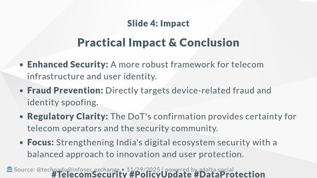 Telecom Security Rules Strengthened (Slide 4/4)