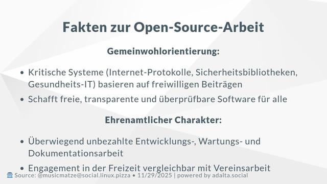 Anerkennung von Open-Source-Arbeit als Ehrenamt (Slide 3/4)