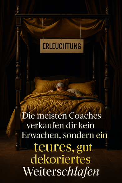 Zitat:
"Die meisten Coaches verkaufen dir kein Erwachen, sondern ein teures, gut dekoriertes Weiterschlafen."