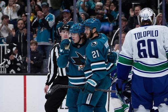 San Jose Sharks, Macklin Celebrini earn comeback win over Vancouver Canucks