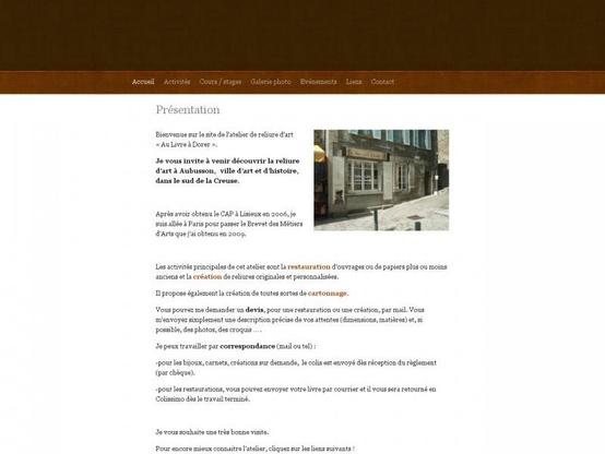 Reliure et livre Au Livre à Dorer à #Aubusson (#Creuse) Au Livre à Dorer avec Jeantoine et Nolwenn est un atelier qui a pour activités principales la restauration de livres ou de papiers plus ou...
Suite 👉 https://artisansdupatrimoine.fr/professionnel/5140/au-livre-a-dorer-aubusson
#Artisan #Restauration #Patrimoine